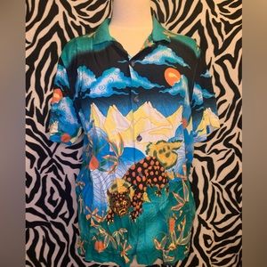 Topman Japanese All over print button shirt Men’s large